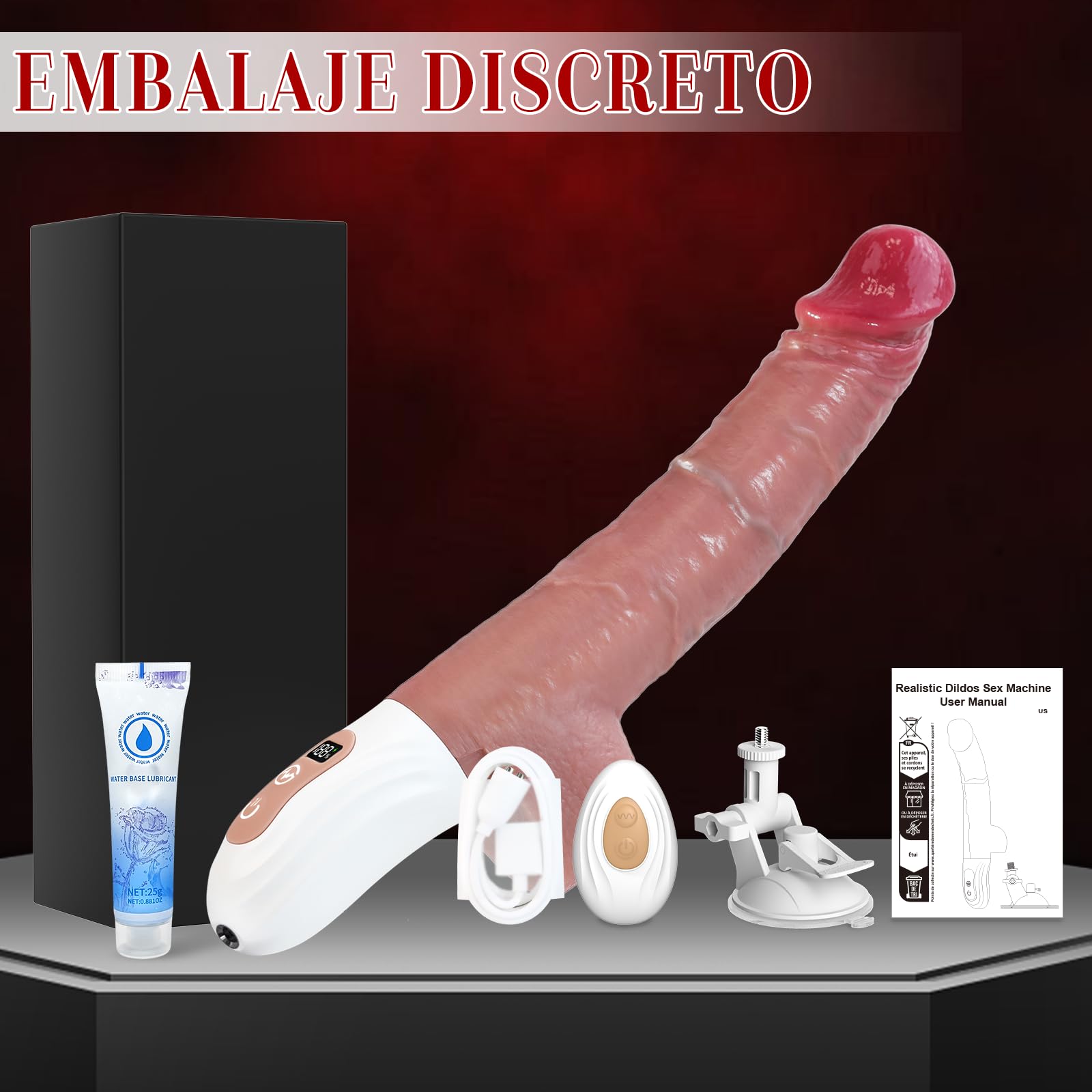 Dildo Vibradorador Mujer Juguetes Eróticos - Sex Machine Juguetes Sexuales Anales Consoladores para Mujer con Vibración, Eempuje y Balanceo, Dildo Anal Juguetes Eróticos para Pareja Sexuales Adultos