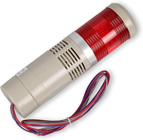 Miniatura 2 de Luz de advertencia industrial de la pila LED de 1 capa con el zumbador para la seguridad, DC 12V