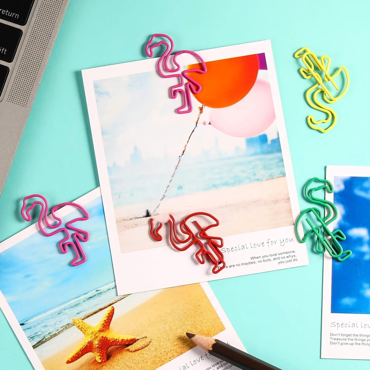 Frienda 105 Pieces Flamingo Paper Clips Pink Flamingo Shaped Paperclips Back to School Fun Clip Office Supplies Desk Accessories Metal Paper Clips for School Office Supplies image 4