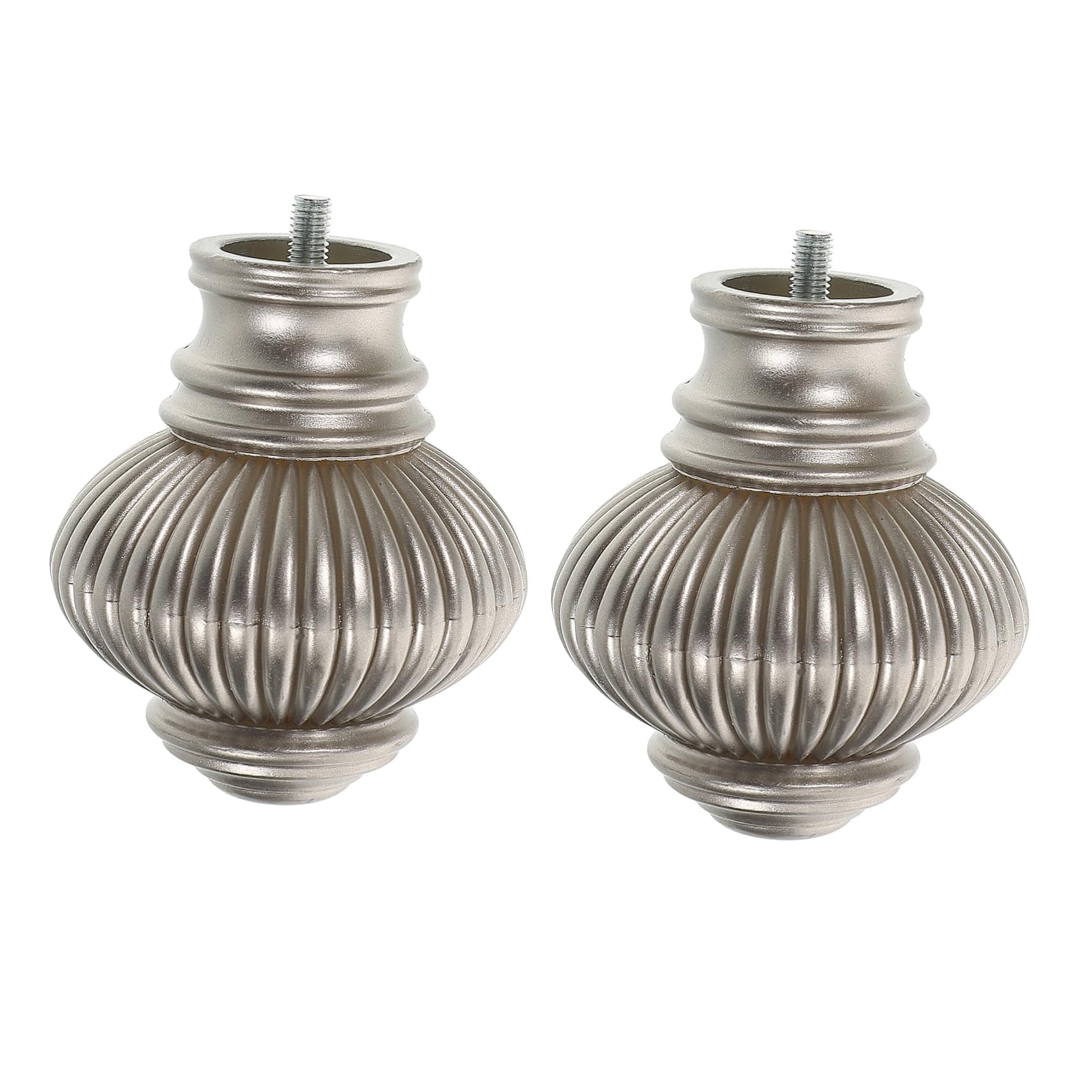 VINTORKY 2 Pack Plastic Drapery Cap Anti-Slip Curtain Rod End Plug for Decorative Rail Finial Home Office Window Decor