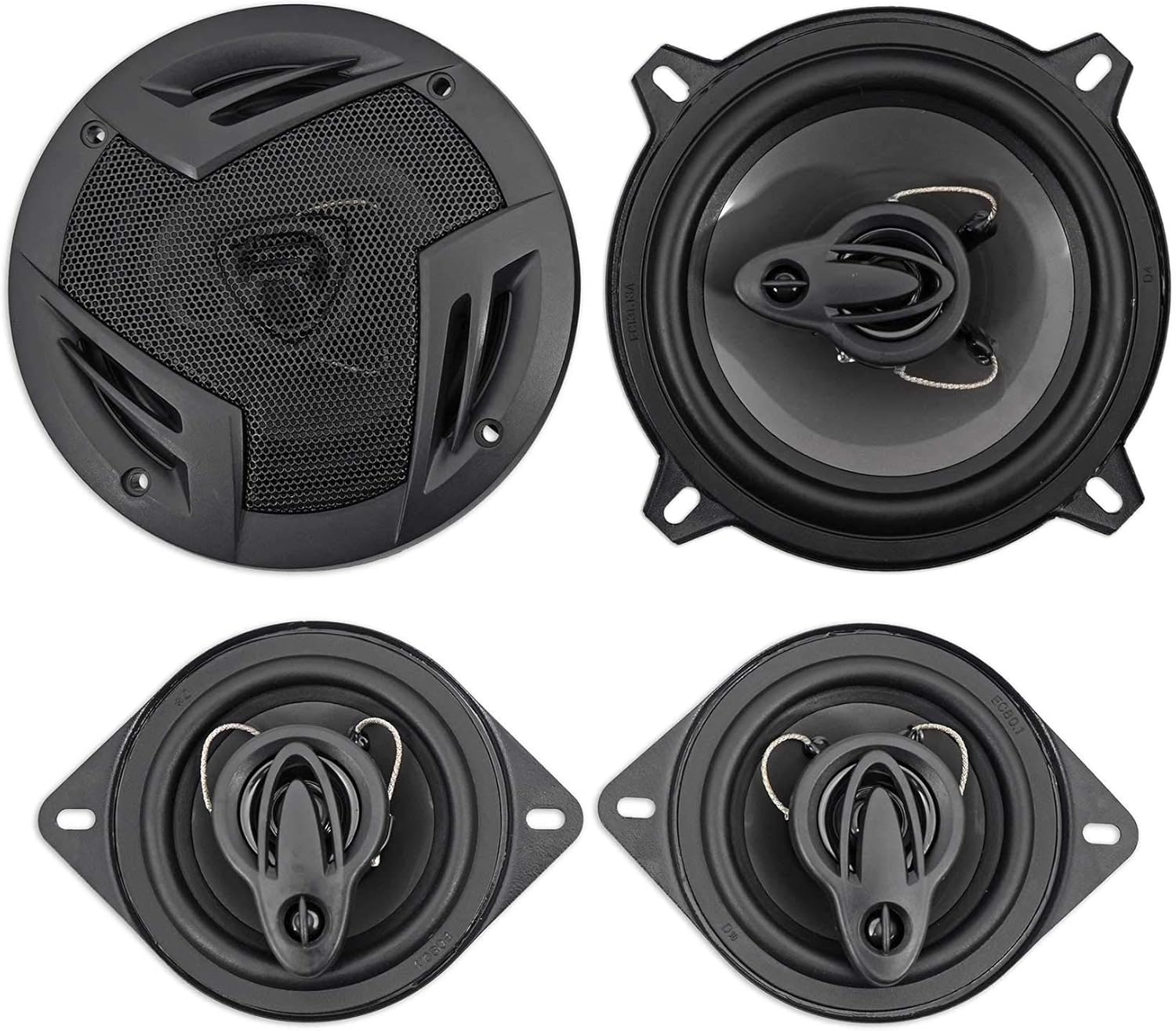 Rockville Car Audio Bundle: (2) RV5.3A 5.25" 600W Peak / 100W RMS 3-Way Car Speakers, (2) RV35.3A 3.5" 200W Peak / 60W RMS 3-Way Car Speakers, 4-Items