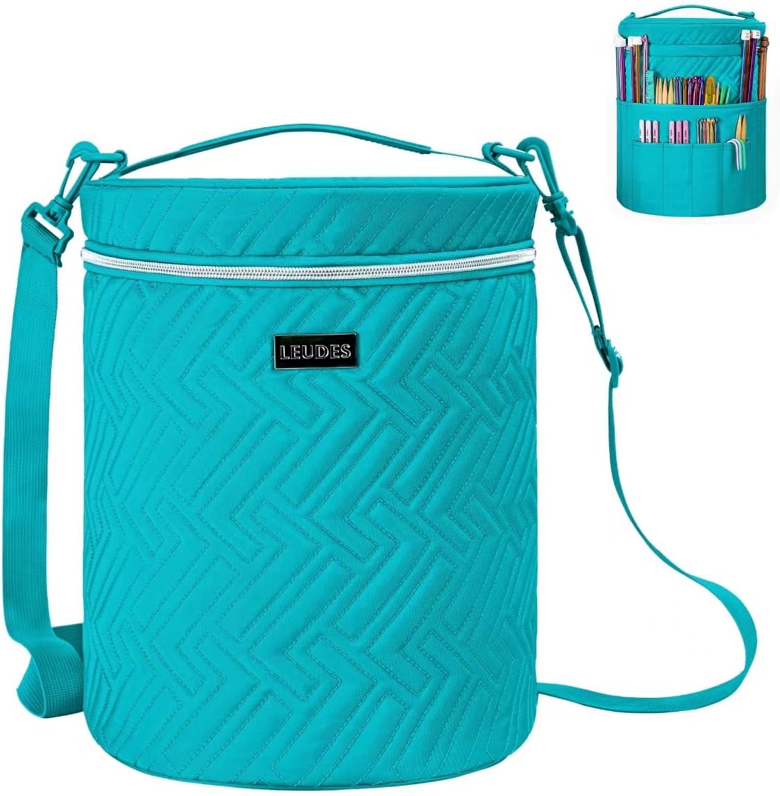 Leudes Yarn Bag Water Resistant Turquoise Beginners Summarize 10 English