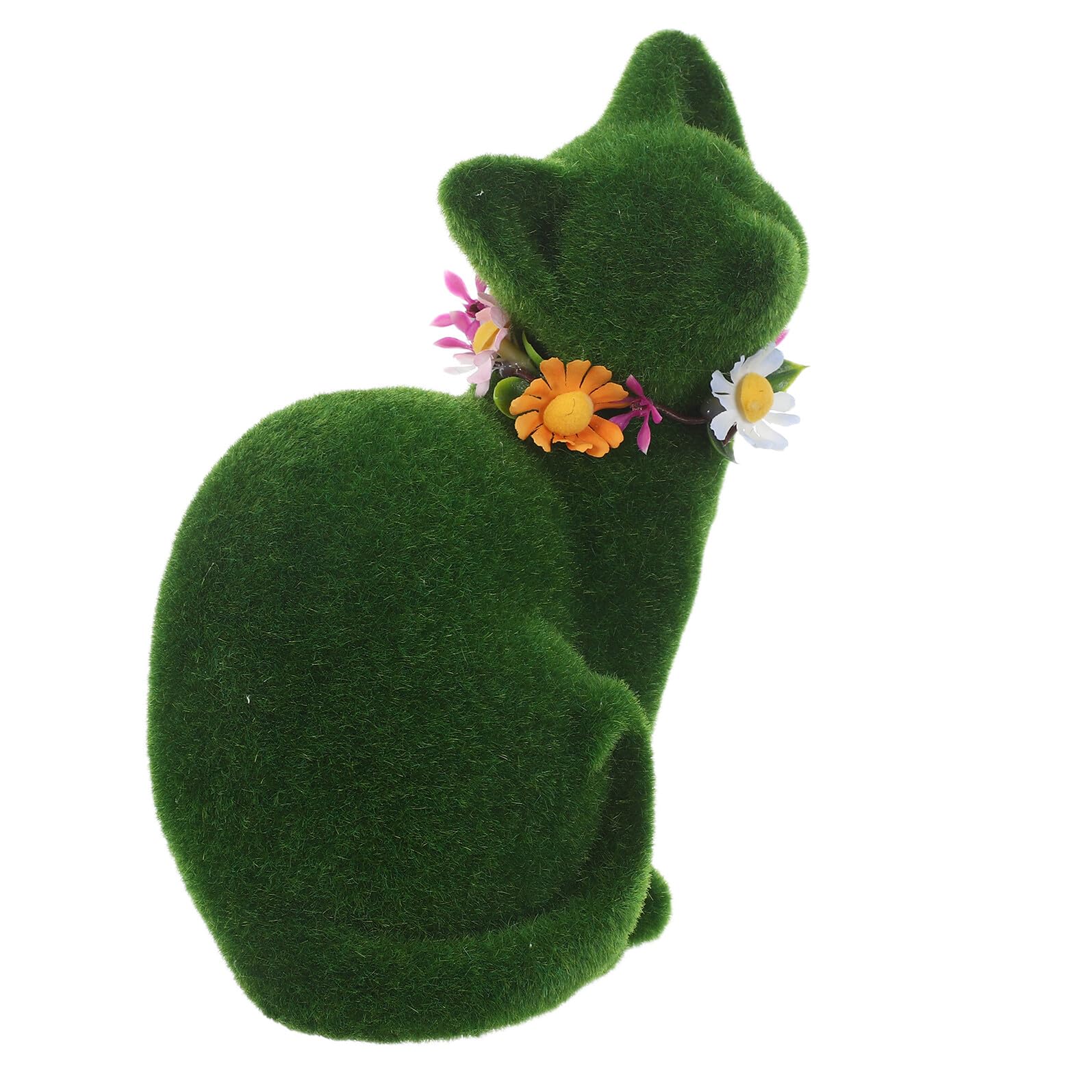 Statue de chat floqué en mousse de qualité supérieure pour ornement de terrasse