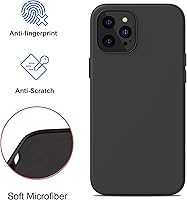 Vista 4 de Luvvitt Funda de silicona líquida compatible con iPhone 12 Pro Max con protección contra caídas a prueba de golpes, delgada, suave, resistente a