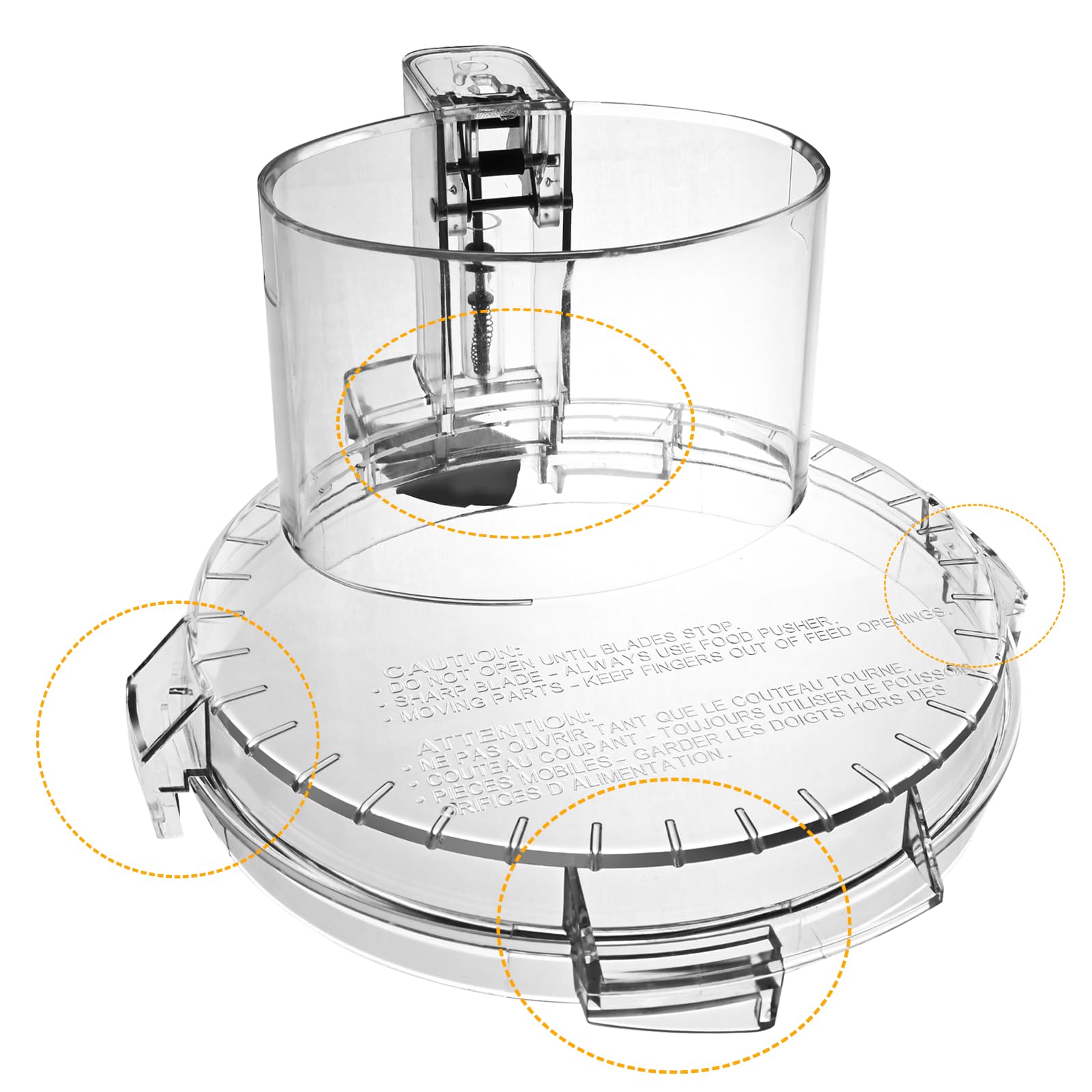 Amazon.com: 4 Locking Tabs DFP-14NWBCT1 Clear Food Processor Work