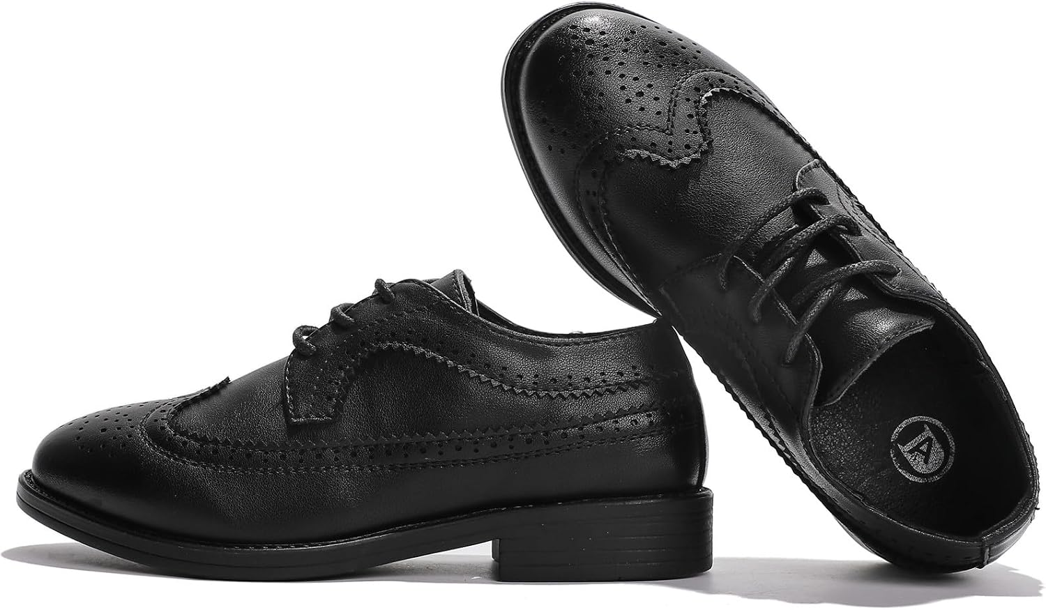 DADAWEN Boys Girls Classic Lace-Up Dress Shoes Formal Oxford Shoes Wedding Church School Uniform Shoes (Toddler/Little Kid/Big Kid)