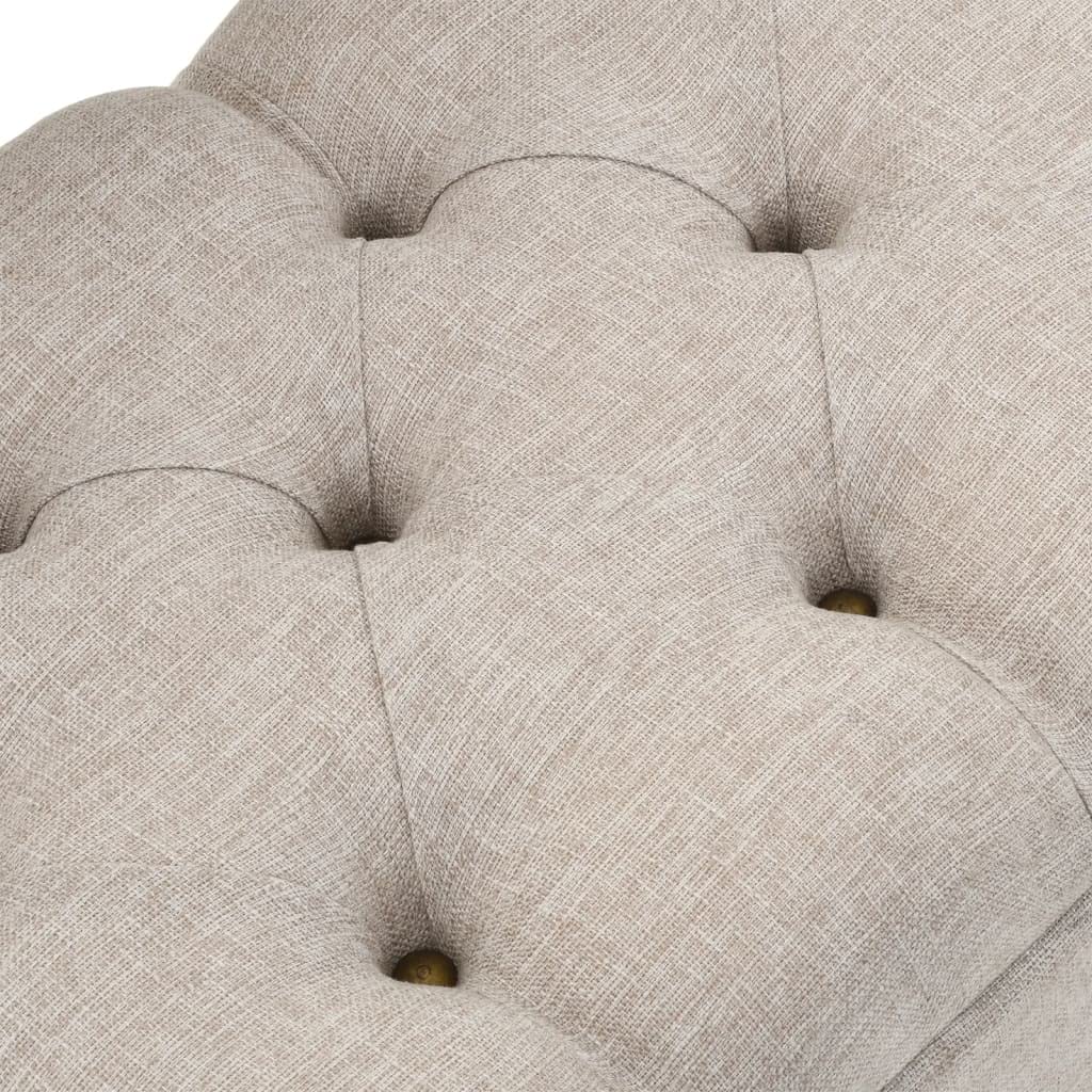 vidaXL Sitzbank mit Stauraum Rückenlehne Sitztruhe Truhenbank Bank Polsterbank Flurbank Aufbewahrungsbox Aufbewahrungsbank 110cm Creme Stoff
