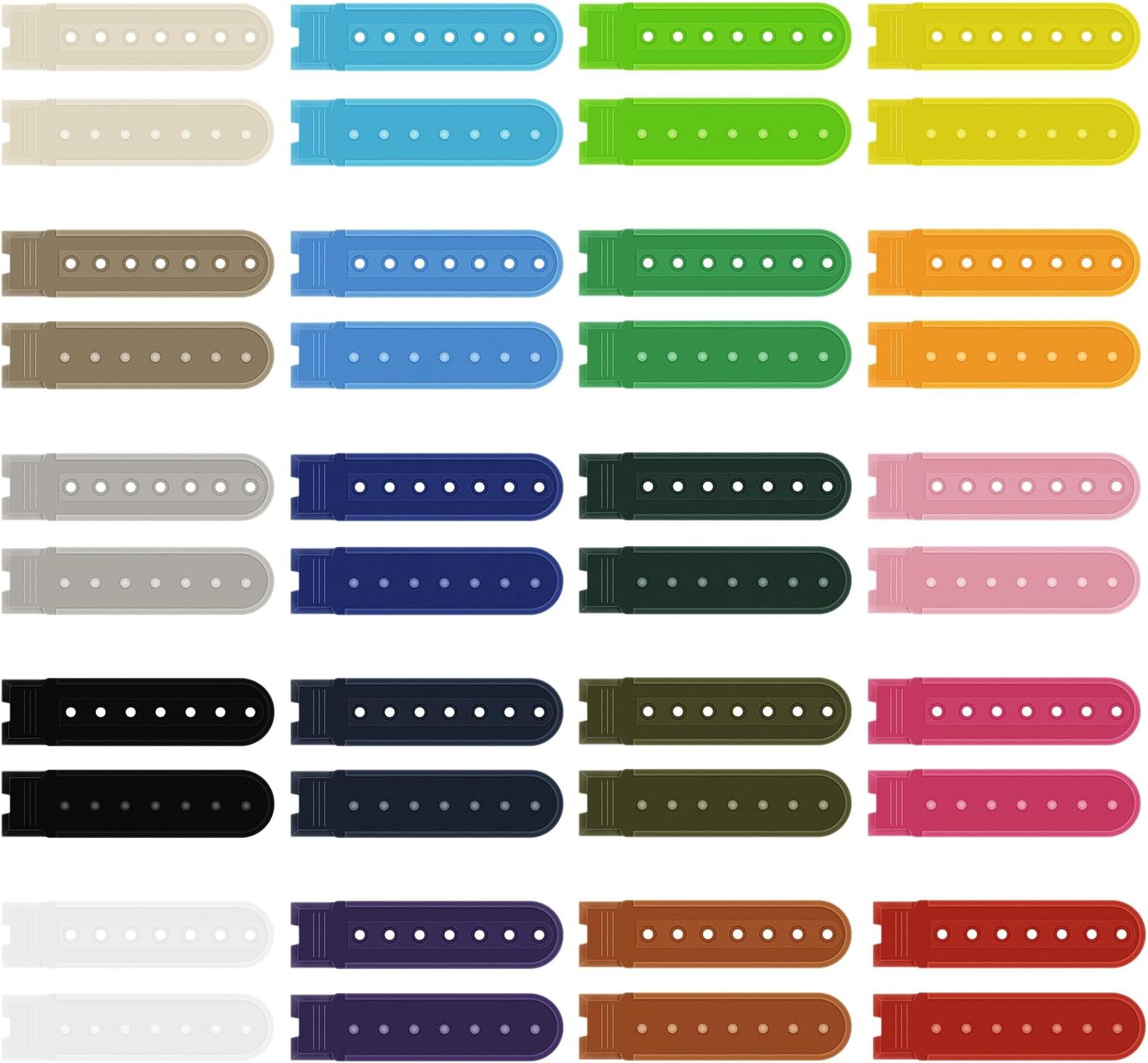 20 Pairs Snapback Strap Cover 7 Holes Black Plastic Snapback Hat Cap Snap Buckle Caps Replacement Fastener Cap Repair Strap Plastic Repair Snap Buckle Strap Fasteners Buckle Extender, Large