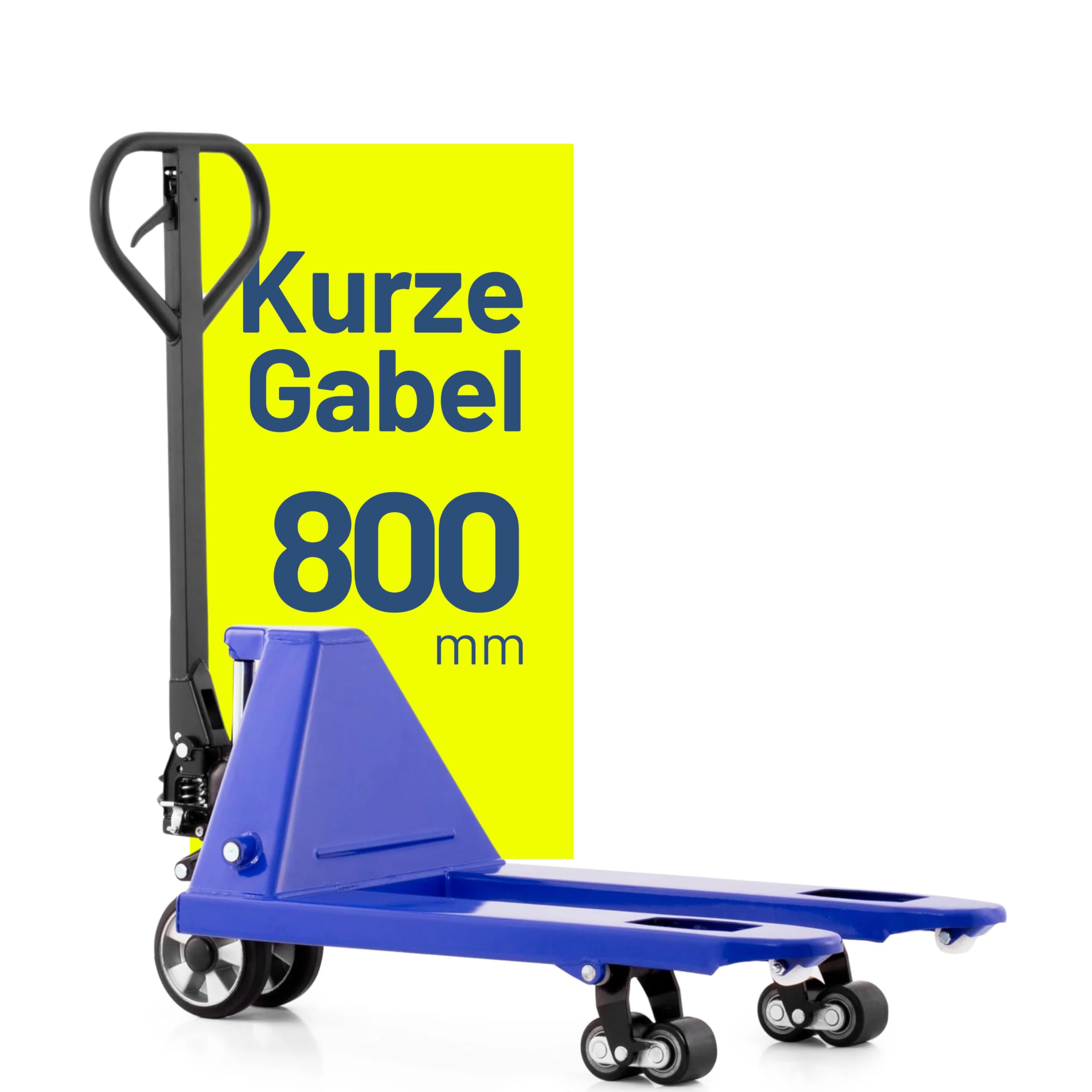 Pallit Transpallet manuale SHORT-R | portata 2500 kg | lunghezza delle forche 800 mm | ruote in gomma | breve