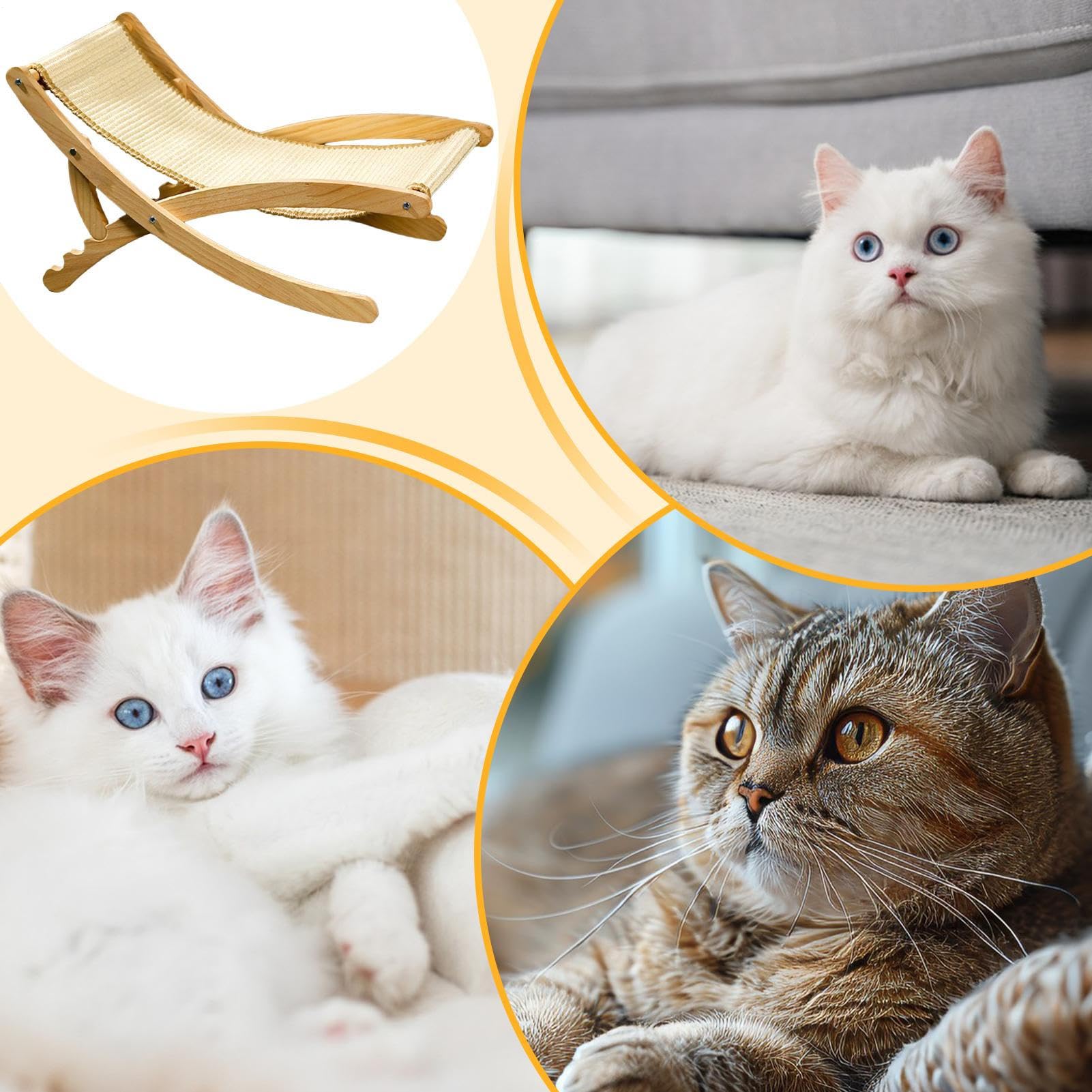 Generico Katzen Kratzstuhl | Verstellbarer Hängematten Stuhl | Klappbare Möbel für Haustiere Wohnzimmer Schlafzimmer Terrasse Tierarztpraxis | Komfort Pet Chair Katzenbett