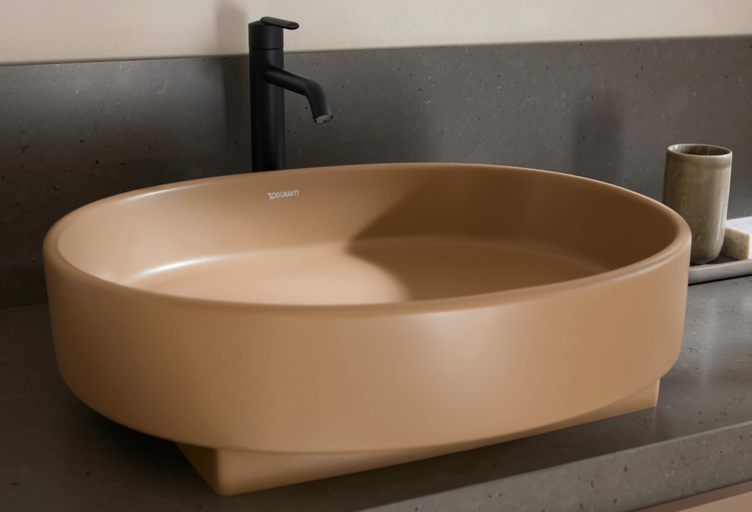 Duravit Balcoon bateria umywalkowa, rozmiar XL (wysokość wylewki 153 mm), energooszczędna bateria umywalkowa (FreshStart), oszczędzająca wodę kran łazienkowy (MinusFlow), armatura łazienkowa, czarna