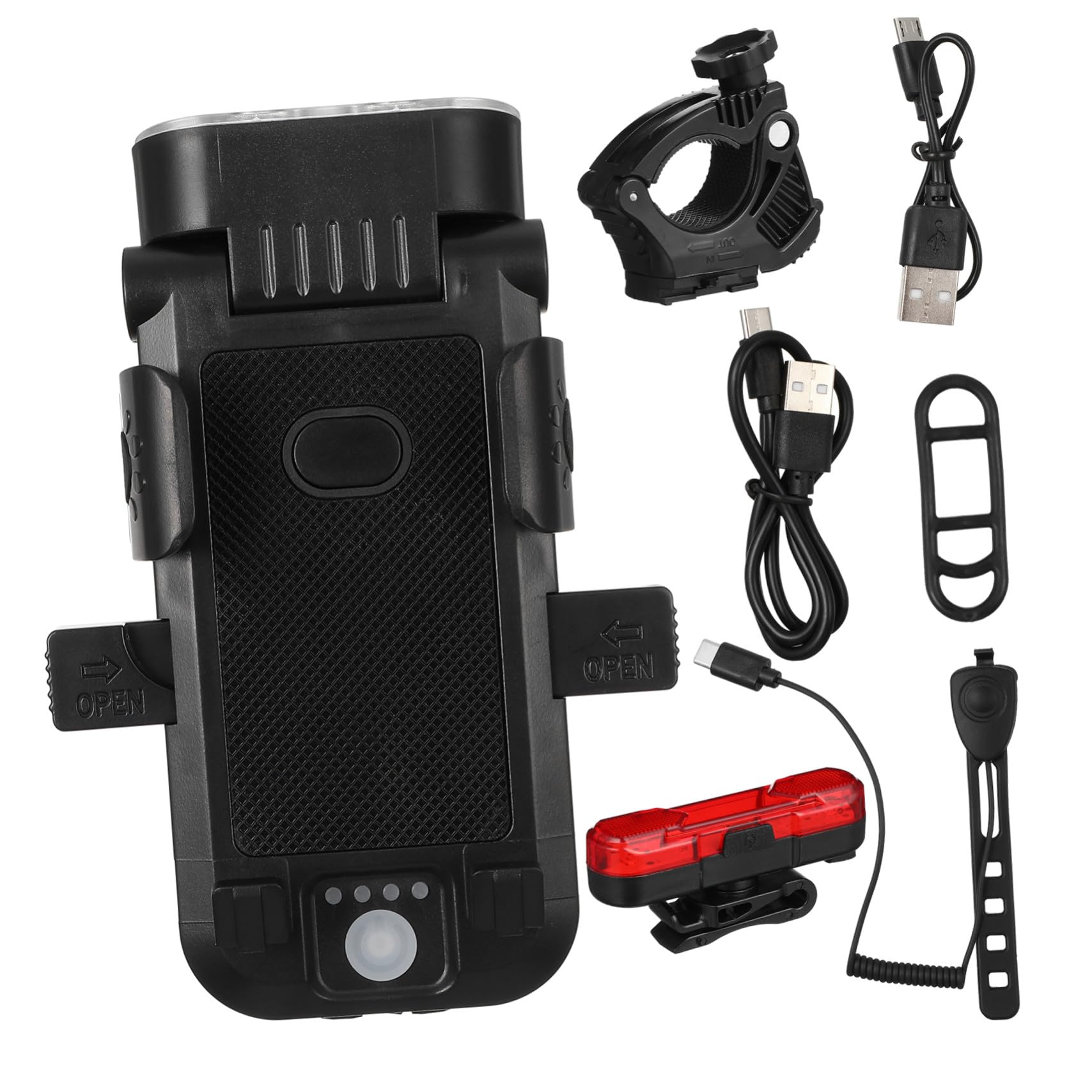 Gatuida Luci Bici Frontale e Posteriore Ricaricabili USB Set 4000 mAh