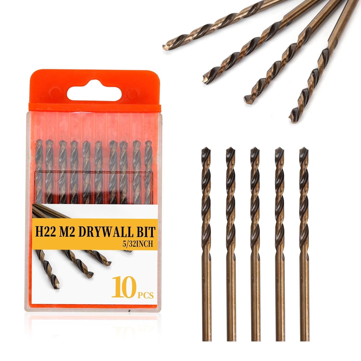 Drywall Cut Out Bit 5/32 | 1/8 inch, HSS M2 high-Speed Steel Drywall Guidepoint Cutting Bits, Drywall Tools Used with Spiral Saw (60, 5/32 inch)