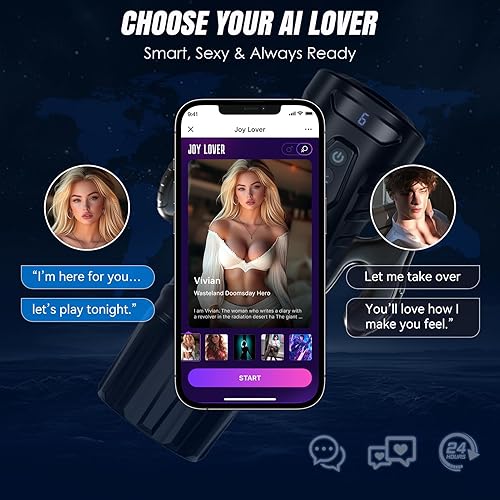 Miniatura 36 de EINSEO Masturbador masculino interactivo AI - Juguetes sexuales masculinos para adultos, juguetes sexuales masculinos con 7 modos de empuje y 7