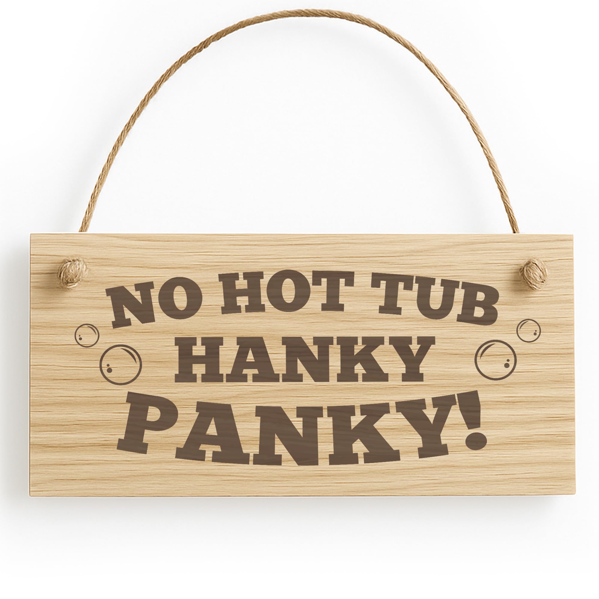 Red Ocean Funny Hot Tub Signs NO HOT TUB HANKY PANKY Hot Tub Accessories Engraved Sign Garden Sign