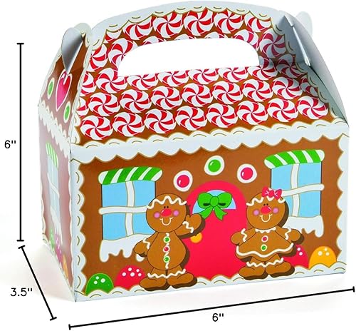 Miniatura 3 de Fun Express Cajas para golosinas con forma de casa de jengibre, Multicolor