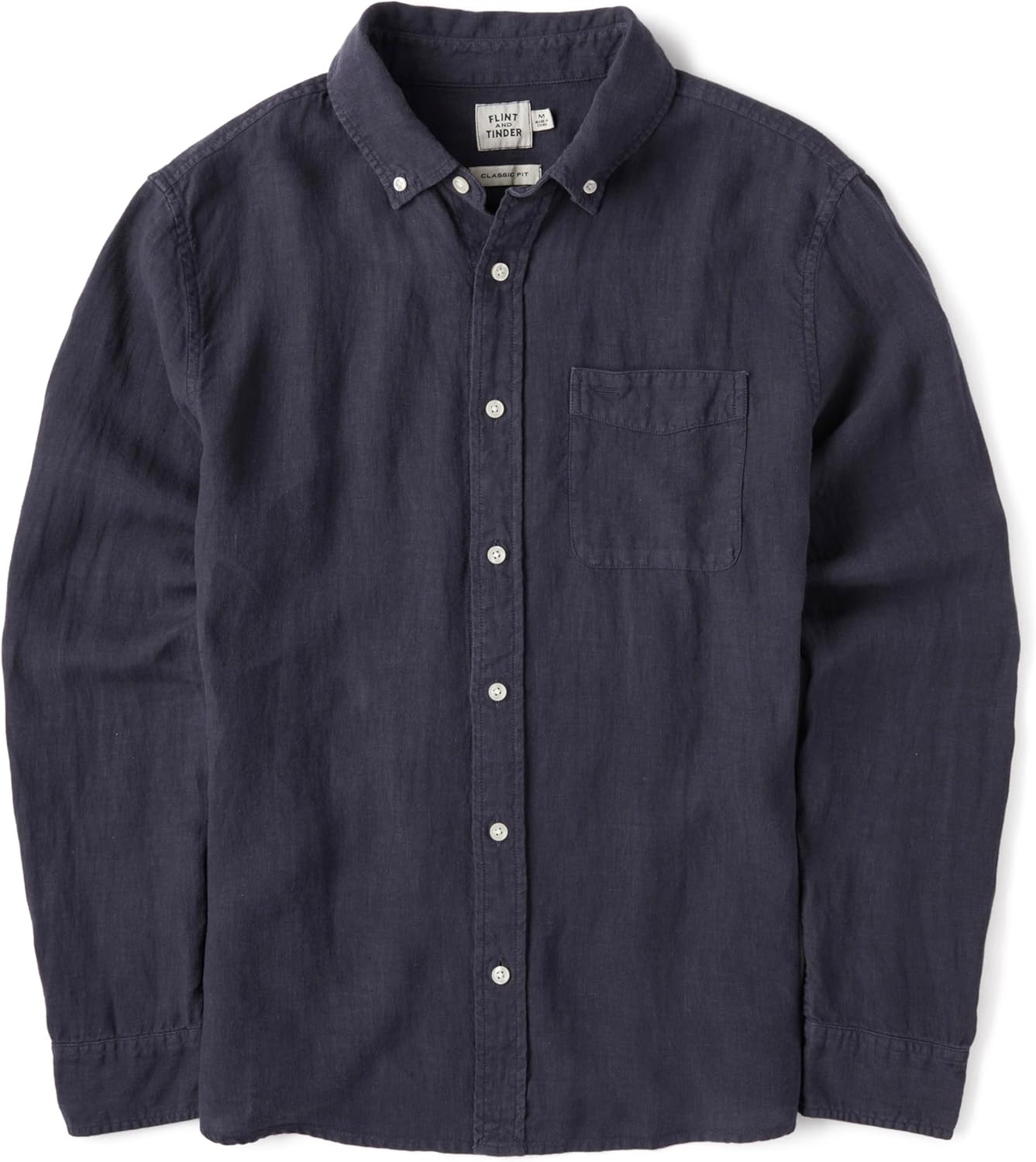 Huckberry Flint and Tinder Linen Long Sleeve Button Down Mens Shirt