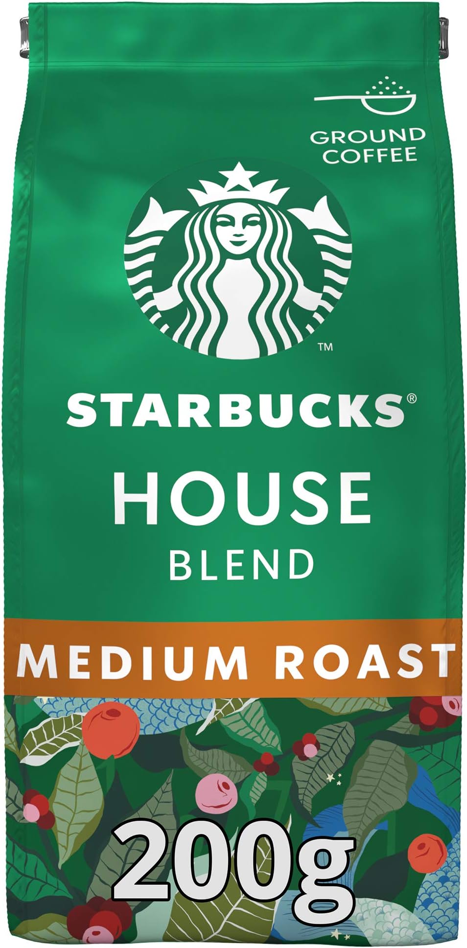 Starbucks House Blend Medium Roast Ground Coffee 200g