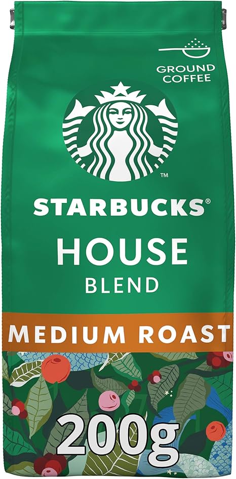 Starbucks House Blend Medium Roast Ground Coffee 200g