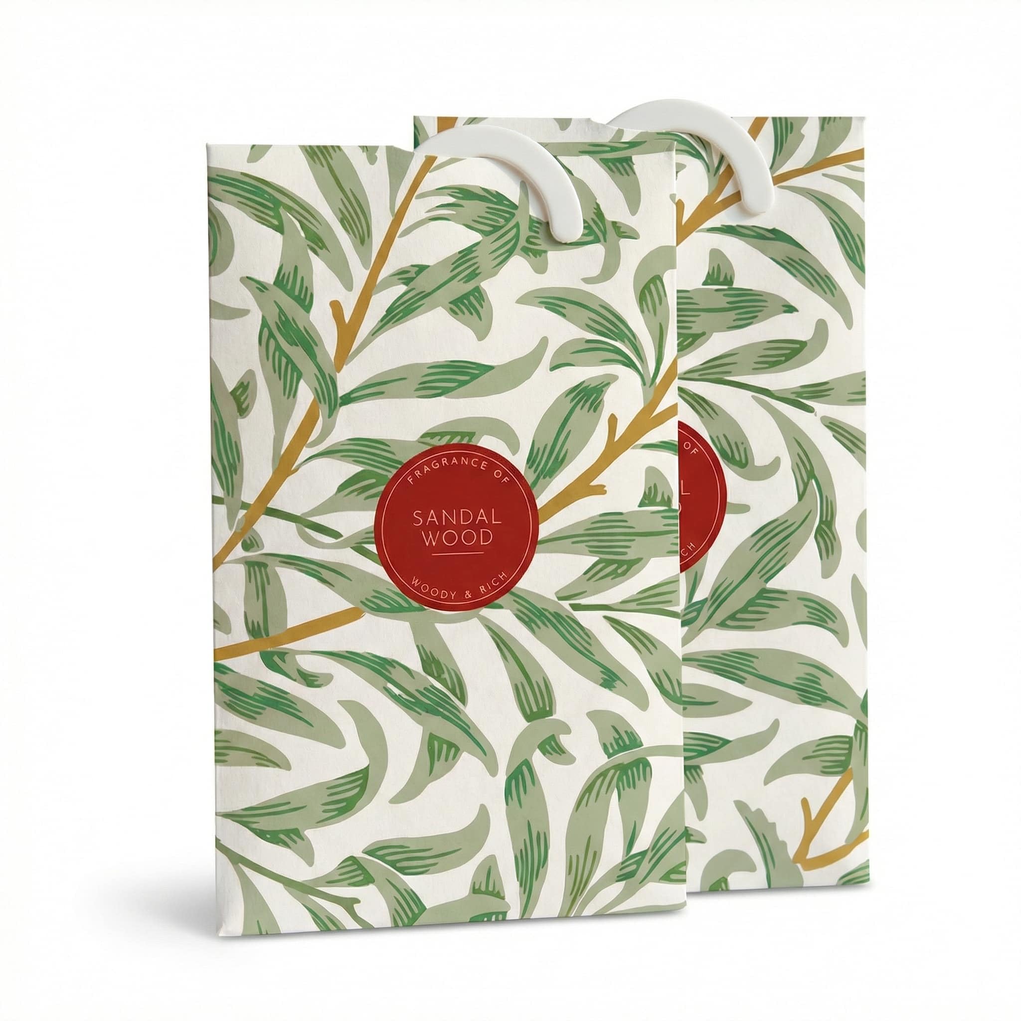 The Master Herbalist William Morris Willow Sandalwood Scented Wardrobe Freshener In A William Morris Inspired Willow Design | Contains Essential Oils | Pack Of 2 | Made In The Uk.