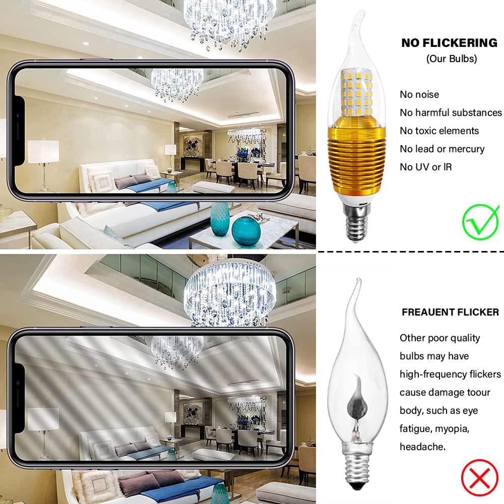LED-Birnen, Maisglühbirne mit E14-Sockel, LED-Kerzenlampe, 9 W, 12 W, 800 lm, 120 Watt-Äquivalent, 3000 K, 6000 K, Nicht dimmbar, AC 85 V ~ 265 V (10er-Pack)