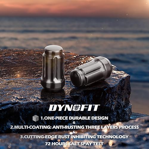 Miniatura 6 de dynofit M12x1.5 Tuercas de rueda negras, (4+1) 12mmx1.5 Spline Tuercas de rueda del mercado de accesorios YJ MK RT Accord Civic CRV Odyssey Element
