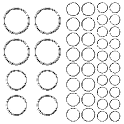 Sterling Silver Jump Rings, 60 Pcs Sterling Silver 925 Open Jump Rings 4mm & 5mm Mini Ring for DIY Jewelry Making Choker Necklaces Bracelet Clasp Repair