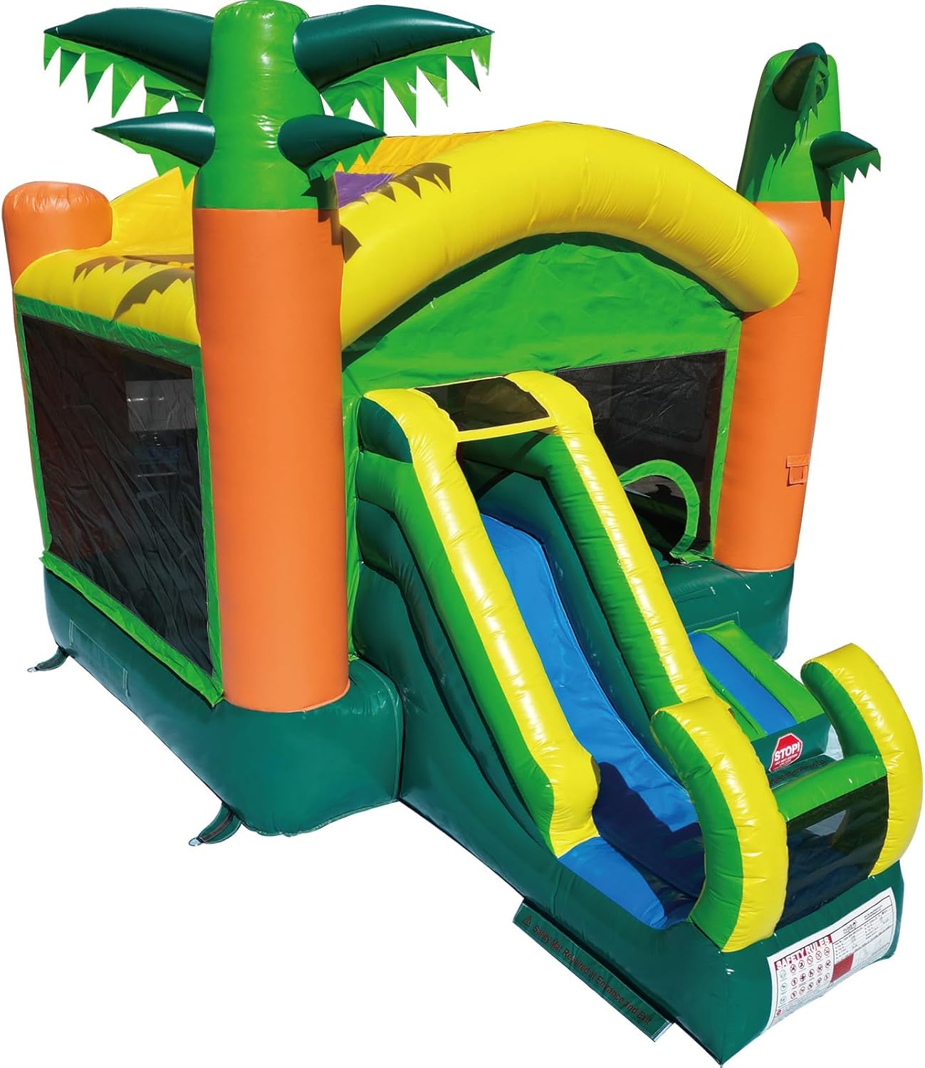 Inflatable Bounce House with Slide for Big Kids,Large Jumping Area,100% PVC Commercial Material,Setup Includes Blower,Birthday Party,Outdoor Large 17'x 13' x 12'