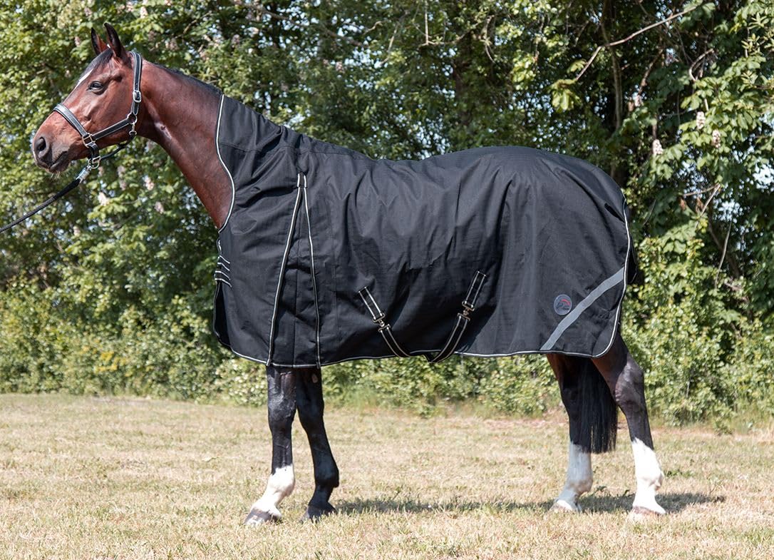 HKM Innsbruck High Neck Blanket with 200 g Filling, Black, 115 Sizes - Image 2