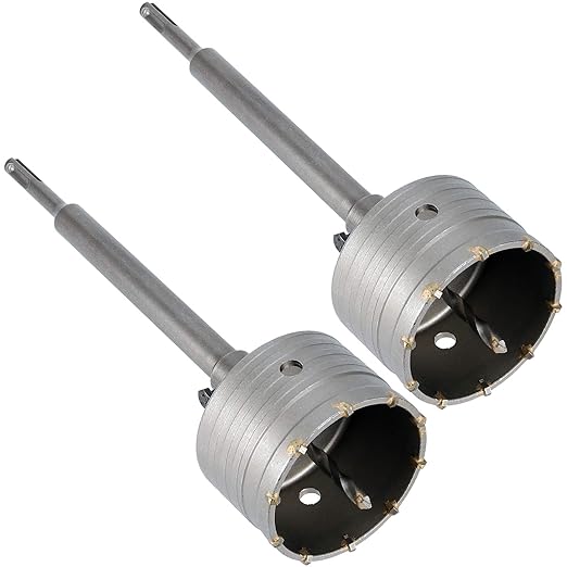 Shank Hole Saw Cutter, ZEONHAK 2 Sets 90 MM SDS Plus