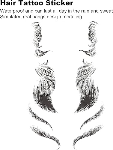 Miniatura 3 de Los bordes del pelo tatuaje pegatinas moda temporales tatuajes bordes para el pelo DIY impermeable larga duración falso Hairline engomada para las