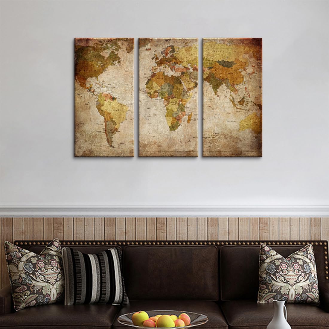 Amazon.co.jp: 世界地図 ポスター アンティーク風世界地図