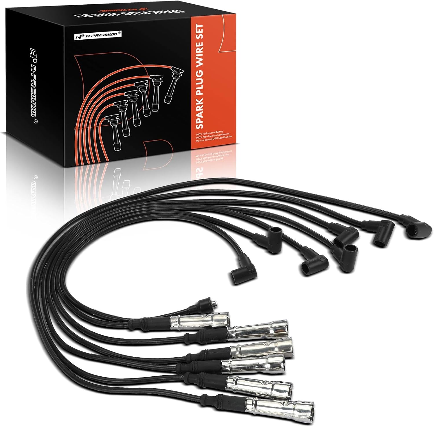 A-Premium 7PCS Spark Plug Wires Compatible with Mercedes-Benz 280CE 1980-1981 2.8L, 280E 1980-1981 2.8L, 280SE 1980 2.8L, Replace# 1101501318