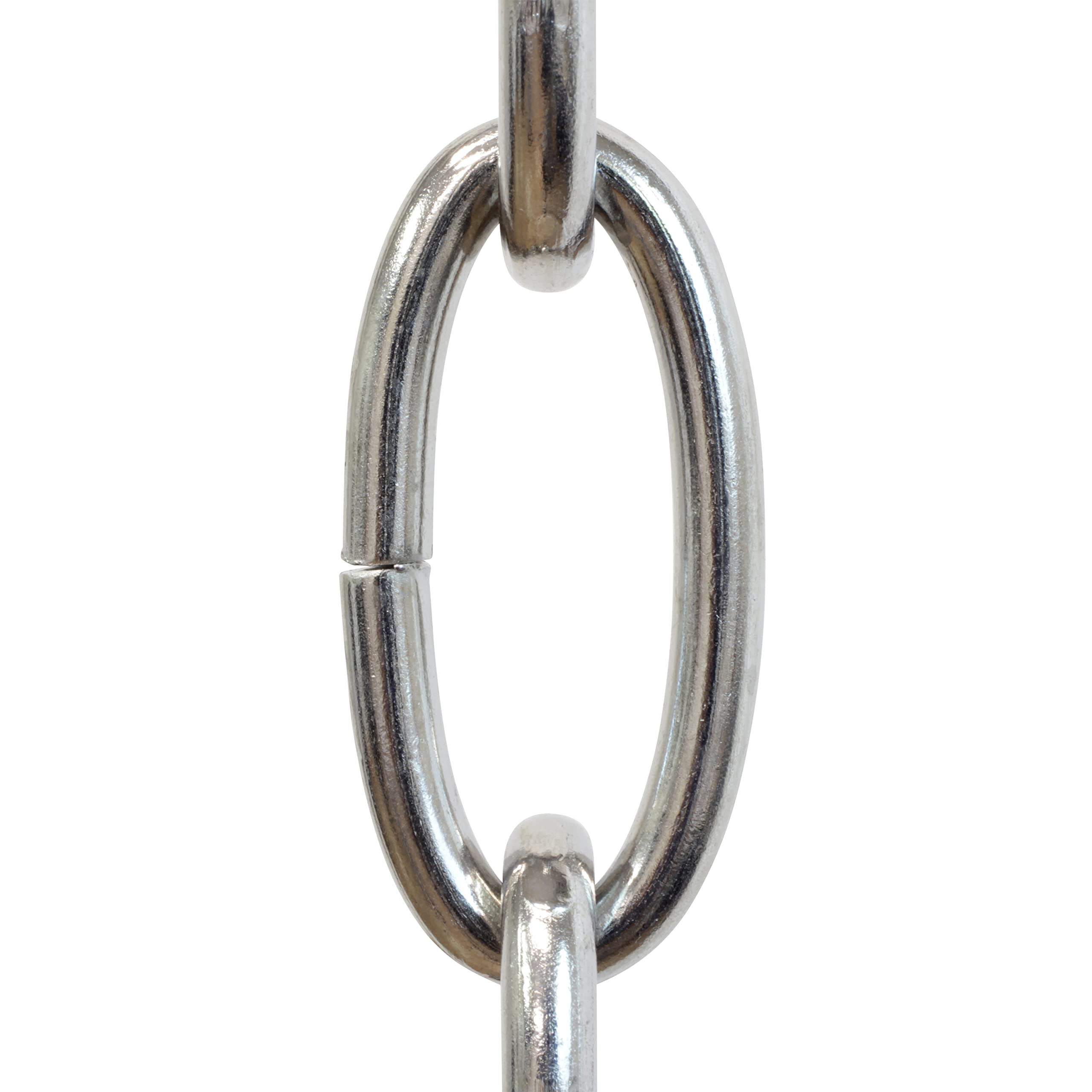RCH Hardware CH-ST63-U57-PC Steel Chandelier Chain 3 Gauge, Polished Chrome (1 Foot)