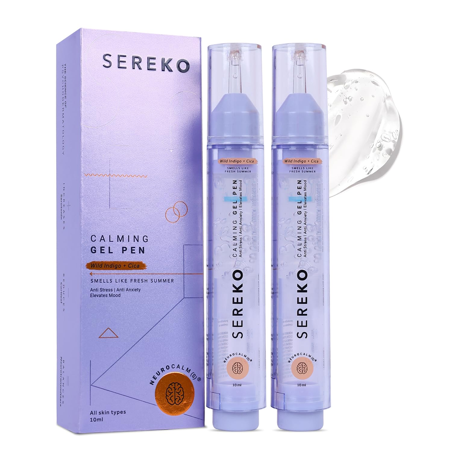 SEREKO Calming Under Eye Cream Gel Pen with Cica & Wild Indigo | Instant Cooling Relief | Stress-Reducing Formula | Reduces Dark Circles, Wrinkles & Fine Lines Suitable for Men & Women – 20ml (Pack of 2) SEREKO Calming Under Eye Cream Gel Pen with Cica & Wild Indigo | Instant Cooling Relief | Stress-Reducing Formula | Reduces Dark Circles, Wrinkles & Fine Lines Suitable for Men & Women – 20ml (Pack of 2)