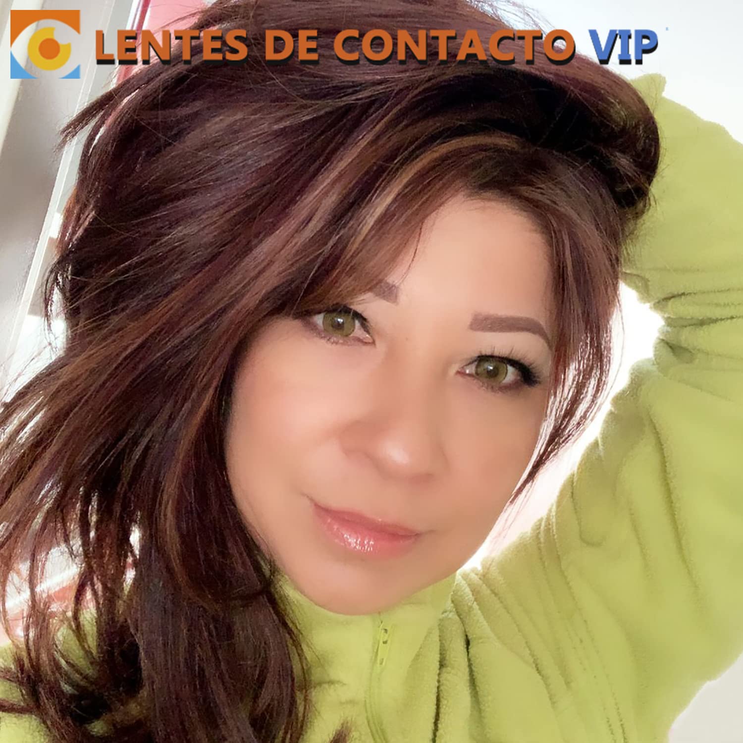 Lentillas de Contacto Color Miel Duración 1 Año + Kit de Accesorios Color Sevilla VIP (2 Piezas) Con Aro de Definición