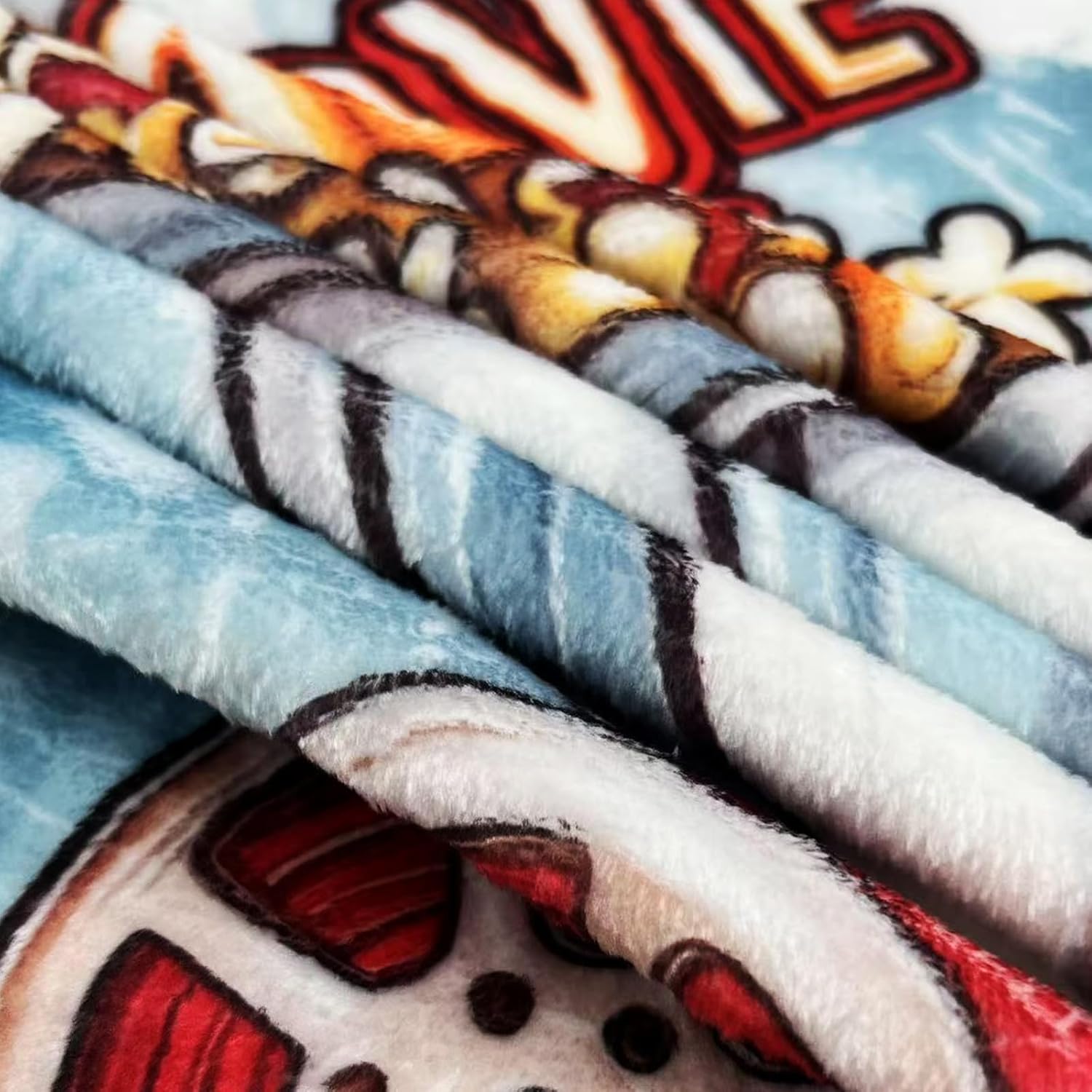 Movie Lovers Throw Blanket - Adult & Kids, Theater Popcorn Gifts, Flannel Soft Blanket for Bed & Couch, 50"x60" - Image 2