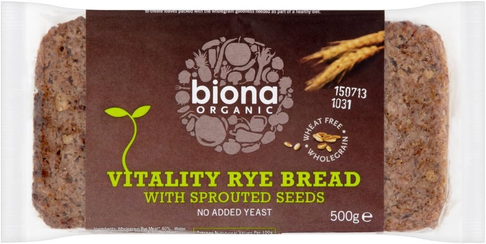 Biona Organic Vitality Rye Bread 6x500g Amazon.co.uk Grocery