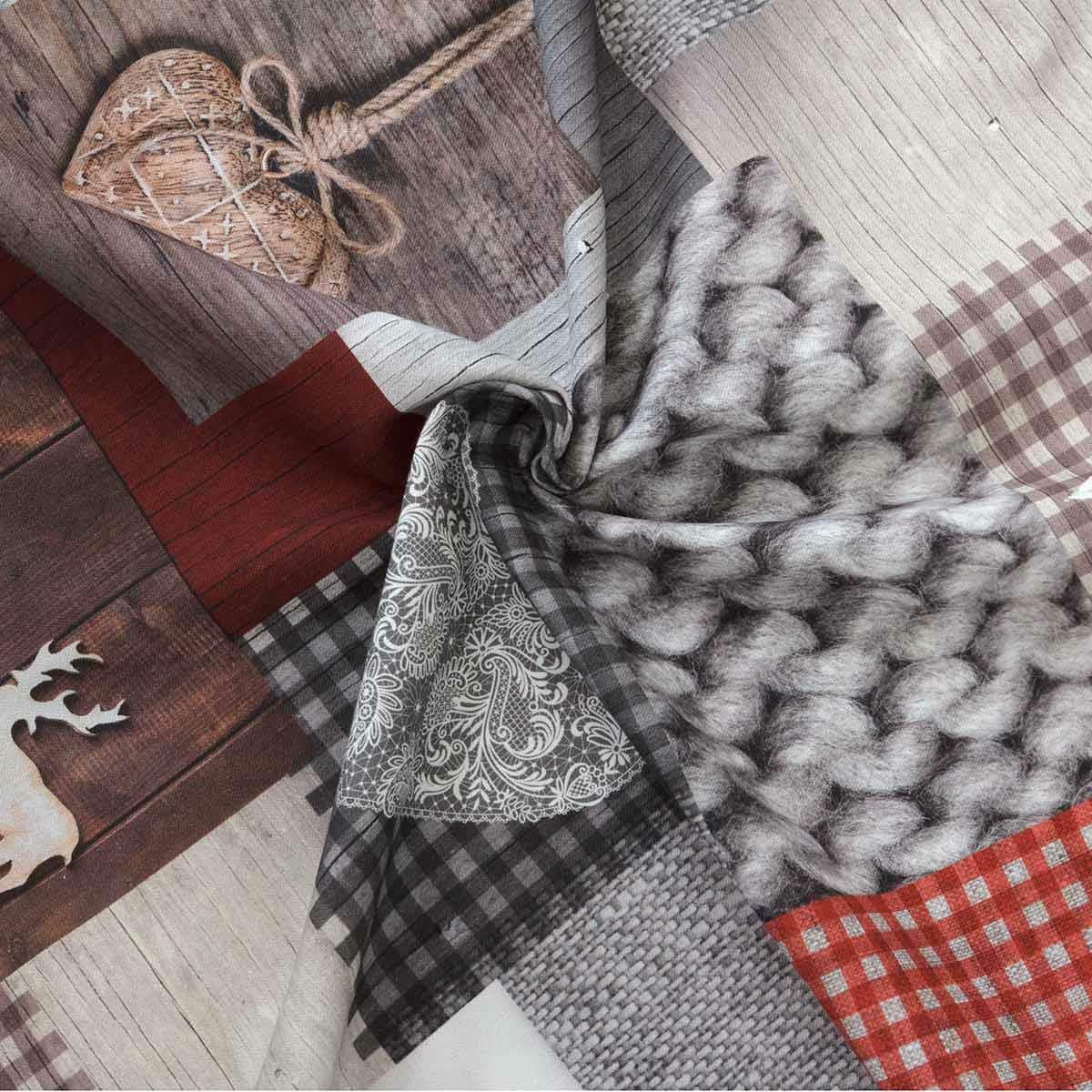 Tessuto Tirolese Shabby Chic Per Tovaglie E Cuscini - Cotone 140cm Di Altezza, Ideale Per Arredamento Country - Foto 2