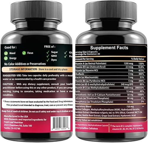 Miniatura 2 de VITBOOST B12 con ácido hialurónico, colágeno con glicinato de magnesio 500mg