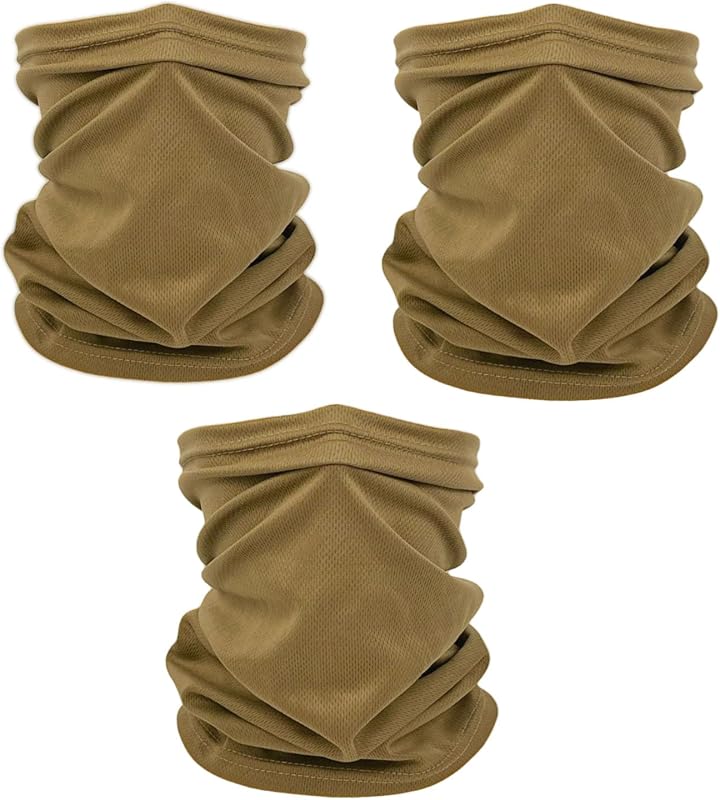 Coyote Brown Neck Gaiter, pañuelos de máscara facial bronceada para hombres que refrescan el verano, media cara que cubre a las mujeres