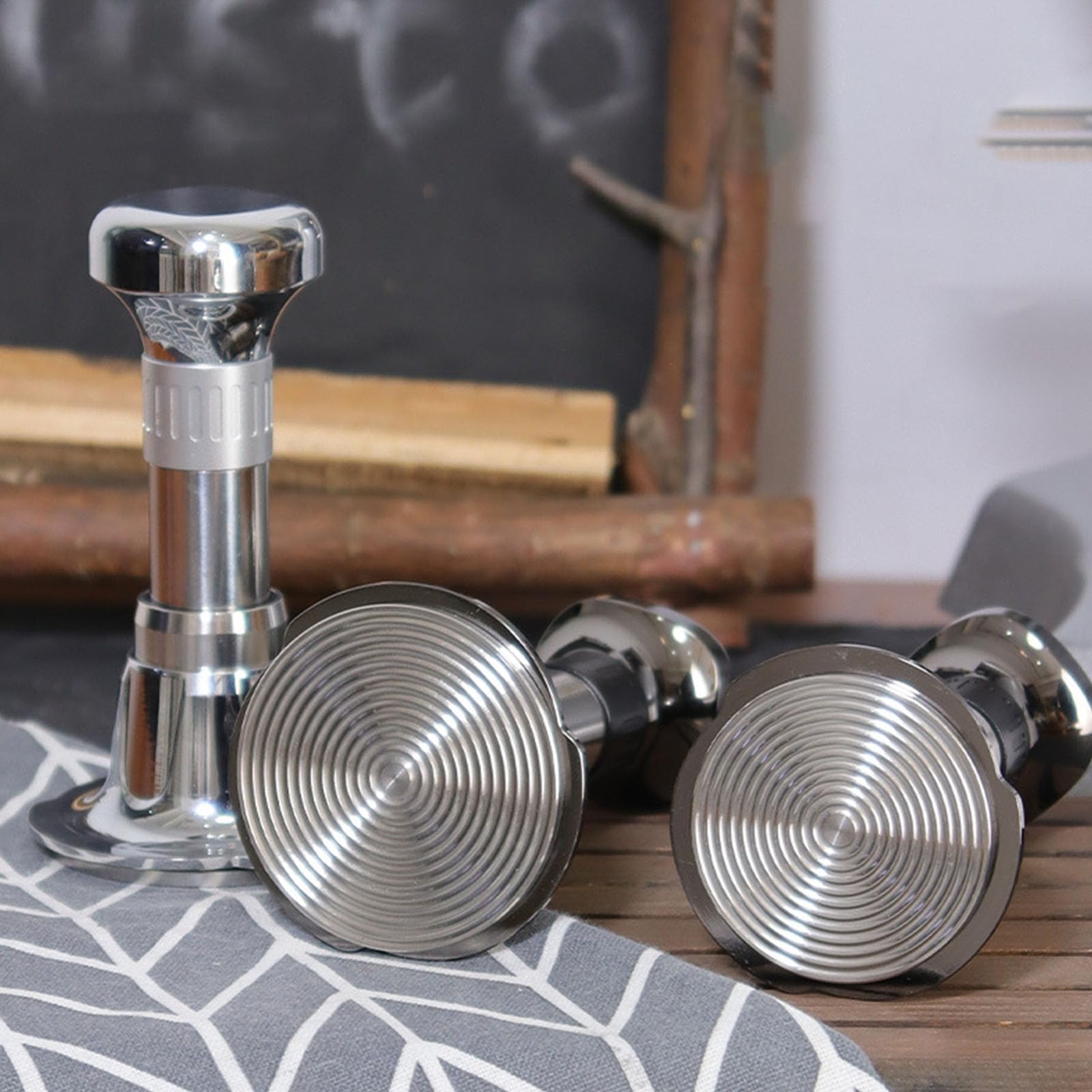 Kaffee Stampfer mit konstantem Druck, Edelstahl, federbelastetes Espresso Werkzeug, ergonomischer für Baristas, verwenden Sie Kaffeezubehör mit ergonomischem