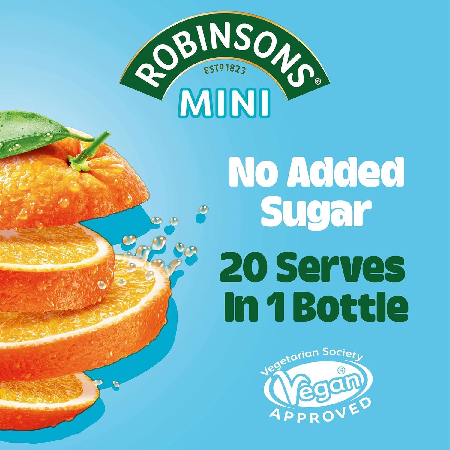 Robinsons Mini Orange - No Added Sugar - Low Calorie, 66ml (3 Count)