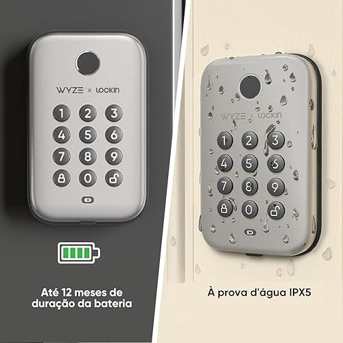Miniatura 5 de Wyze - Perno de bloqueo automático, desbloqueo de huellas dactilares con teclado, cerradura electrónica inteligente para puerta de entrada, IPX5