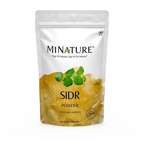 mi nature Sidr Powder, 8.01 oz (8oz, 0.5 lb)  Acondicionador y limpiador natural para el cabello con mucílagos y saponinas para todo tipo de cabello