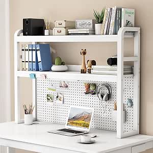 Amazon.com: Desktop Organizer - Small Desktop Bookshelf, 2 Tier Desktop ...