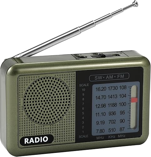 Mini radio de bolsillo de 3 bandas con batería recargable, radios portátiles FM AM de onda corta, transistor de carga tipo C, radio SW con conector