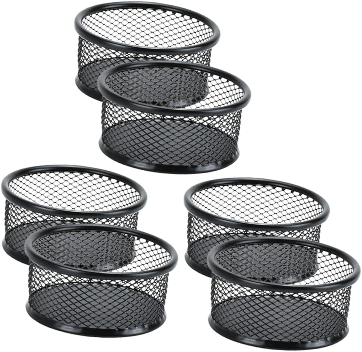 6 pcs Mesh Paperclip Holder for Desk Storage Organizer for Paper Clips Binder Clips Pins and Small Office Supplies Wear Resistant Mesh Design for Home School and Office Use