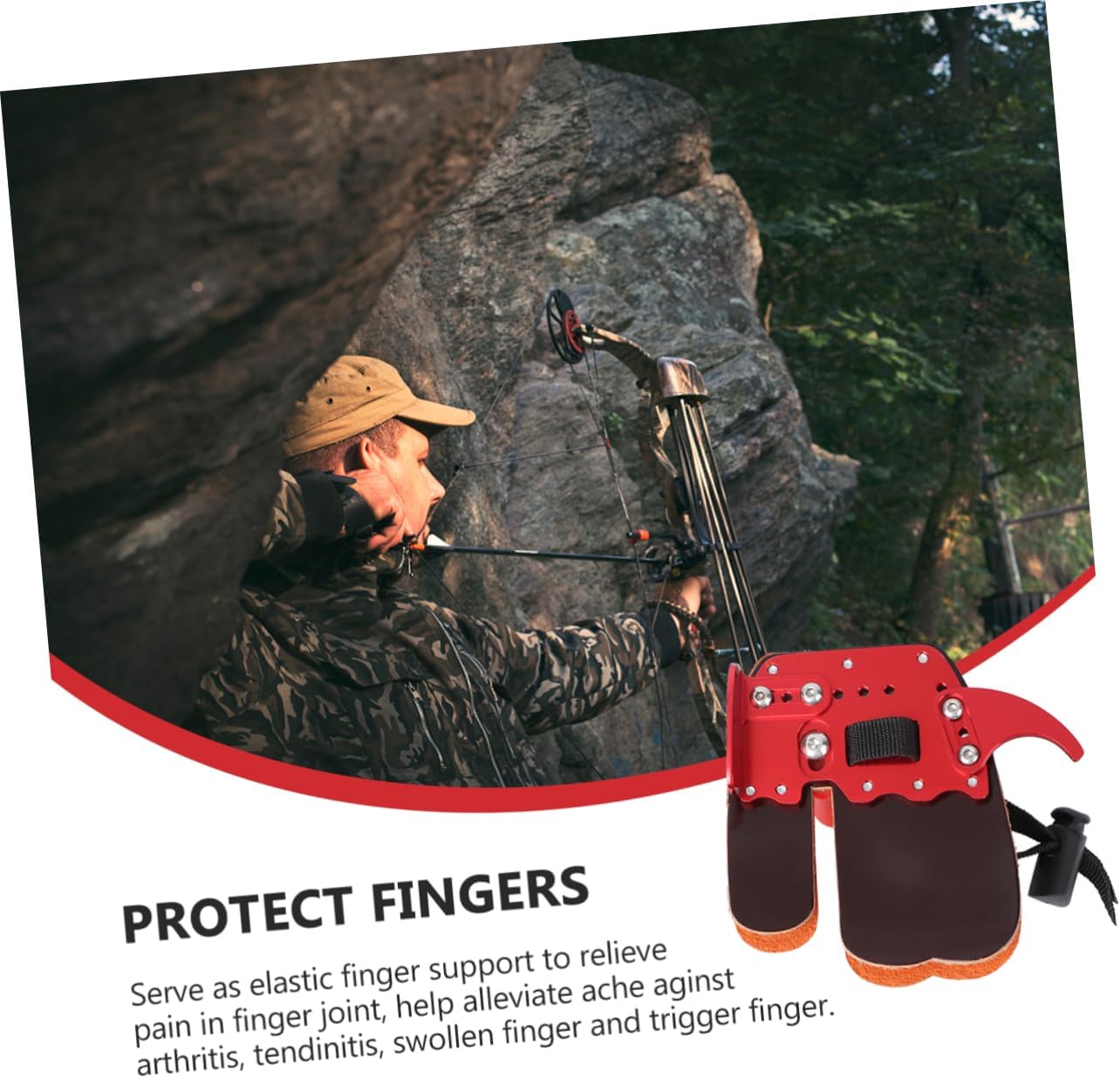 Archery Finger Sleeve Durable Protective Gear for Sports Lightweight Breathable Design Finger Guard for