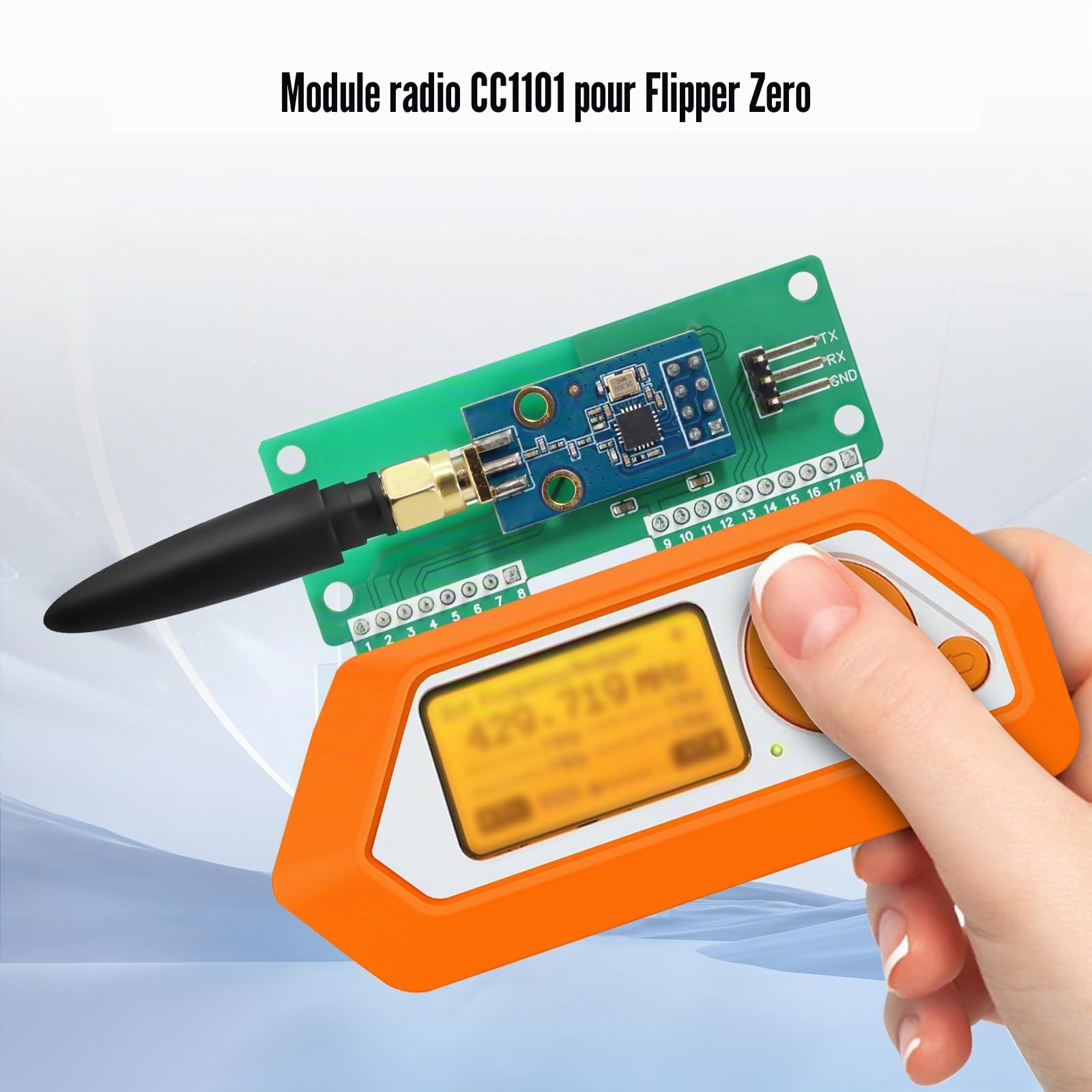 Module CC1101 pour Flipper Zero, Carte de développement SubGhz et émetteur-récepteur CC1101 avec connecteur d'antenne SMA